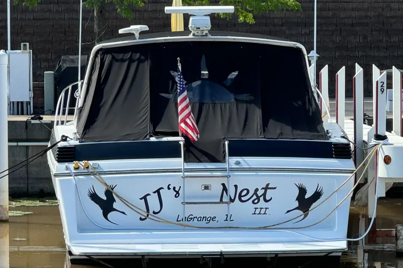 Slide: The Image of 1988 Chris-Craft Amerosport boat JJ's Nest III docked in LaGrange, IL. - 13