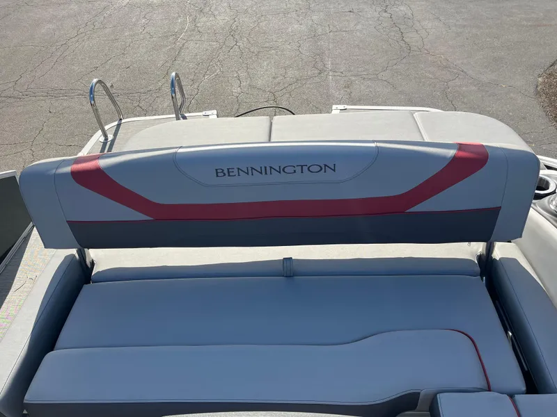 Slide: The Image of 2023 Bennington SX Line boat with stylish seating and backrest. - 7