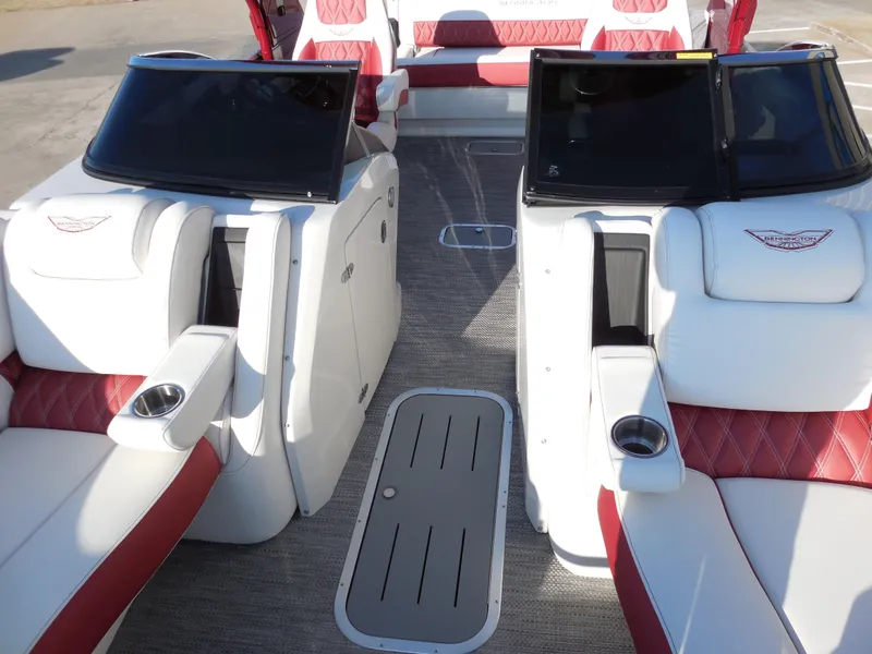 Slide: The Image of 2024 Bennington 27 QSBWAT2 boat interior with luxurious seating and modern design. - 5