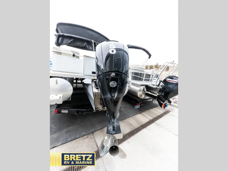 Slide: The Image of Sport 85 - 25 FT 2023 model boat with 50 HP outboard motor at Bretz RV & Marine. - 7