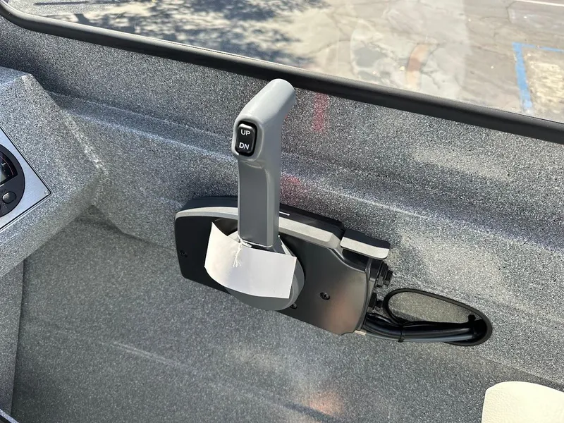 Slide: The Image of 2024 KingFisher 1825 Falcon boat throttle control lever with up/down switch. - 21