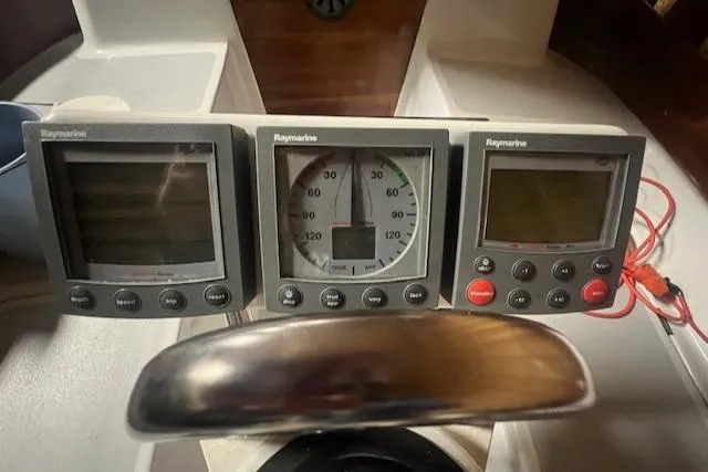 Slide: The Image of Instrumentation panel on a 1966 Tripp 31 Masthead Sloop sailboat. - 14