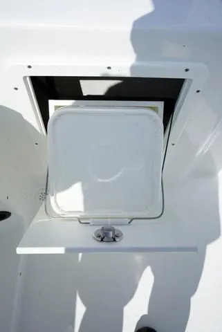 Slide: The Image of 2024 Cape Horn 22OS boat storage compartment. - 38