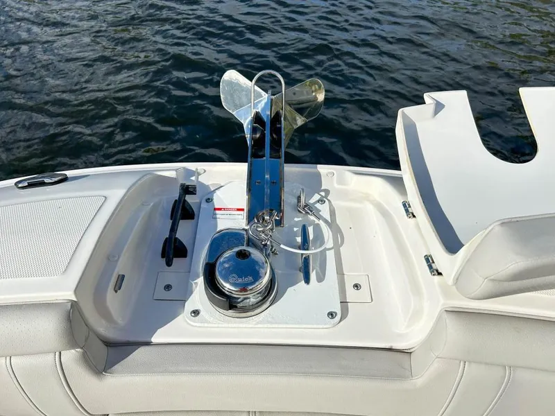 Slide: The Image of 2023 Sea Ray SDX 290 Outboard anchor system on deck. - 11