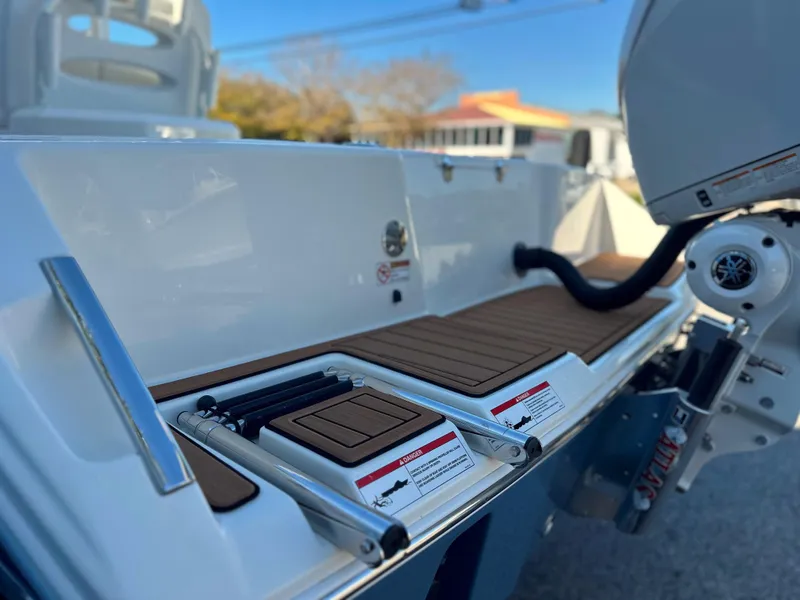 Slide: The Image of 2025 Pathfinder 2400 Open boat with swim platform and ladder. - 9