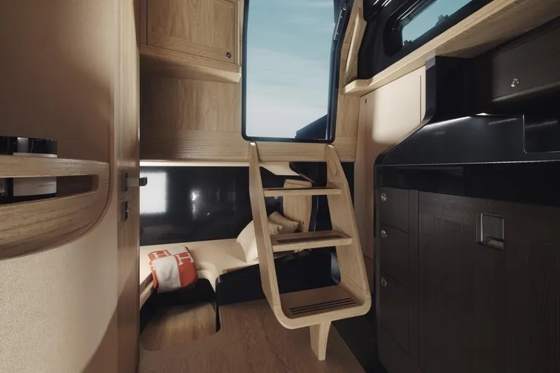 Slide: The Image of 2024 Windy SRL/SR60 interior with wooden ladder and cozy sleeping area. - 10
