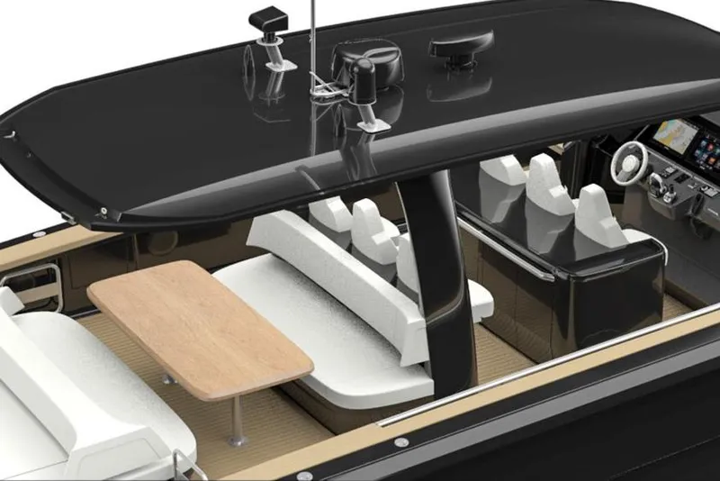 Slide: The Image of 2024 Windy SRL/SR60 boat interior with seating and table. - 4