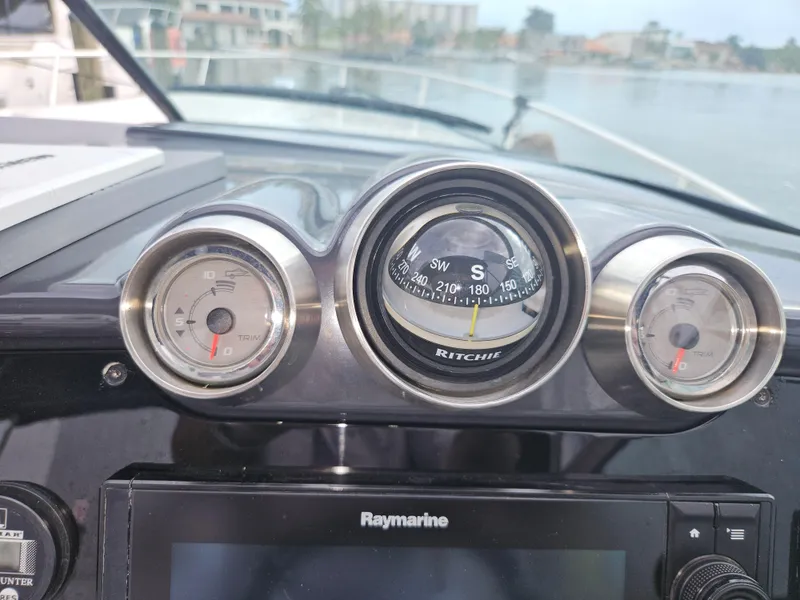 Slide: The Image of Dashboard of 2018 Formula 350 Sun Sport with compass and gauges. - 30