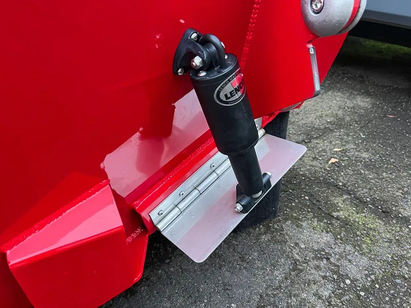 Slide: The Image of Close-up of 2024 Stabicraft 2250 Alpha Ultra Centrecab trim tab. - 25