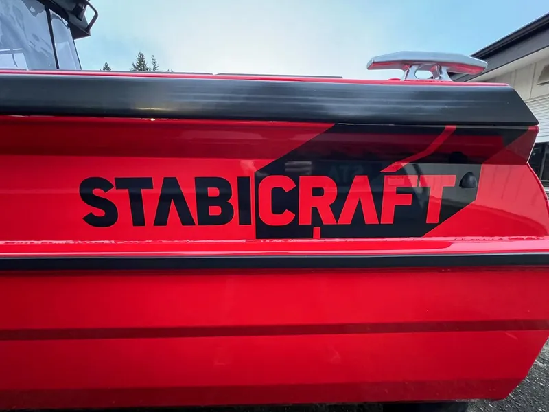 Slide: The Image of Close-up of 2024 Stabicraft 2250 Alpha Ultra Centrecab boat logo. - 27