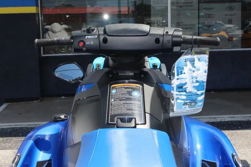 Slide: The Image of 2023 Yamaha WaveRunner EX Limited, blue, rear view of handlebars and seat. - 5