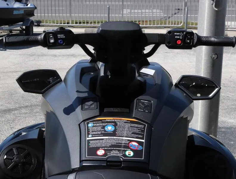 Slide: The Image of 2023 Yamaha WaveRunner GP1800R HO handlebars and control panel close-up. - 4