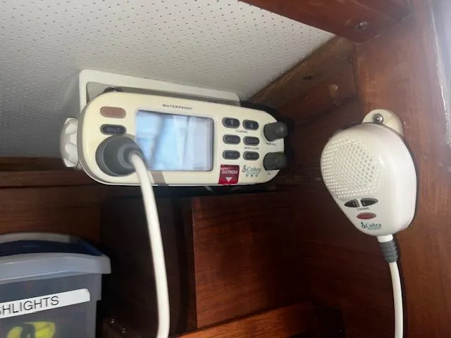 Slide: The Image of 1970 Cheoy Lee Offshore 40 DC parallel panel with engine and house switches - 15