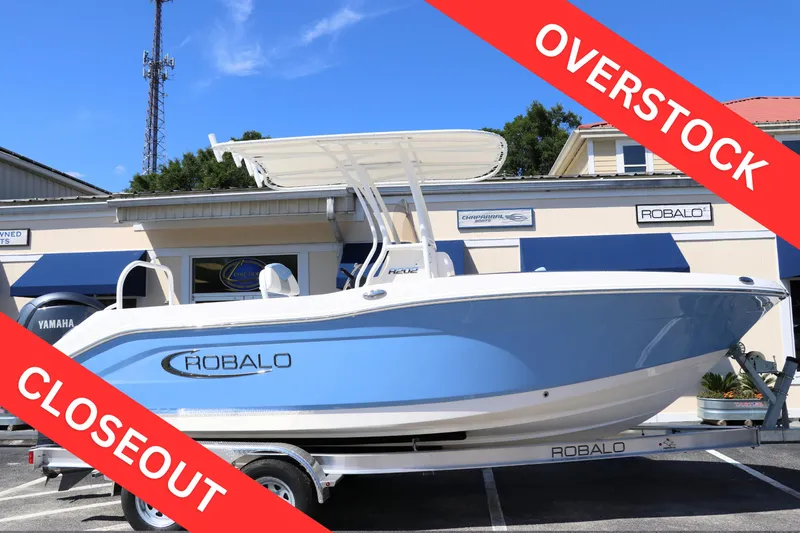 Slide: The Image of 2024 Robalo R202 EX boat on sale, overstock closeout. - 0