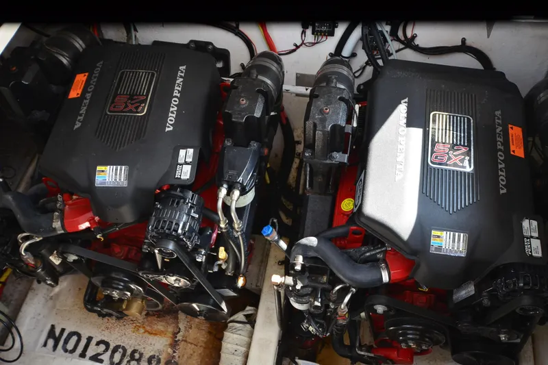 Slide: The Image of Twin Volvo Penta engines in a 2004 Cruisers Yachts 320 Express. - 23