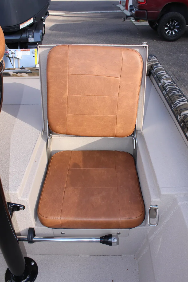 Slide: The Image of 2024 Avid 20 Rogue boat with brown leather seat - 21
