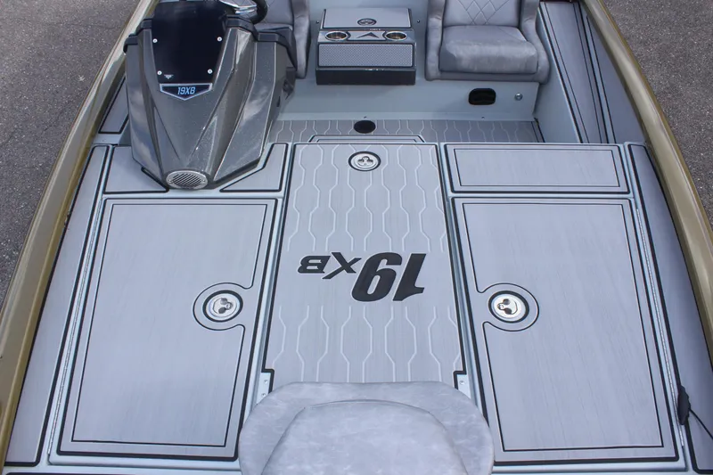 Slide: The Image of 2024 Avid 19 XB boat interior with sleek design and ample storage compartments. - 36