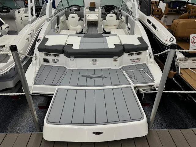 Slide: The Image of 2024 Chaparral 23 SSi boat with spacious seating and swim platform. - 4