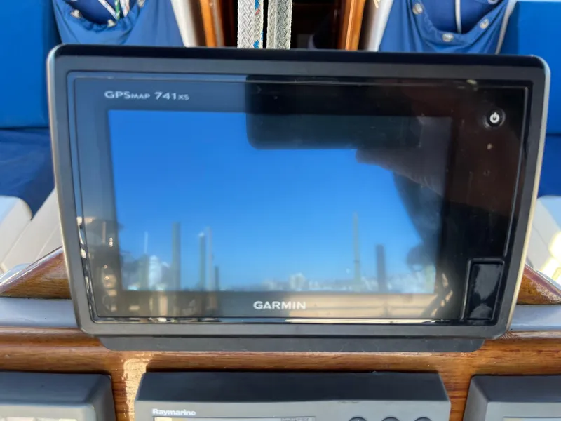 Slide: The Image of Garmin GPSMAP 741xs on 1990 Gozzard 36 sailboat dashboard. - 25