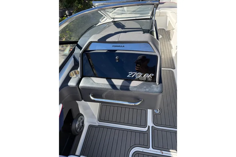 Slide: The Image of 2025 Formula 270 Bowrider dashboard with sleek design and modern features. - 13