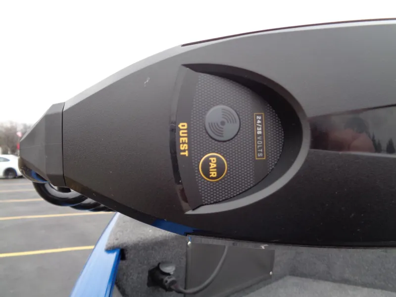 Slide: The Image of Close-up of 2024 Lund 1775 Adventure SS boat control panel with "Quest" and "Pair" buttons. - 29