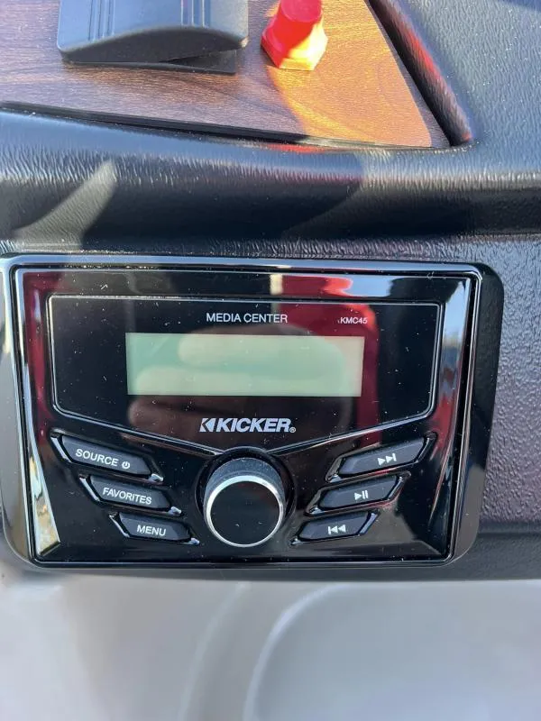 Slide: The Image of Kicker media center in 2024 Veranda VR22VLB boat dashboard. - 15
