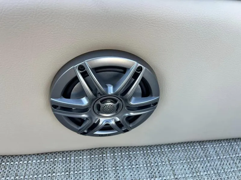 Slide: The Image of Close-up of a speaker on the 2024 Veranda VR22VLB boat. - 16
