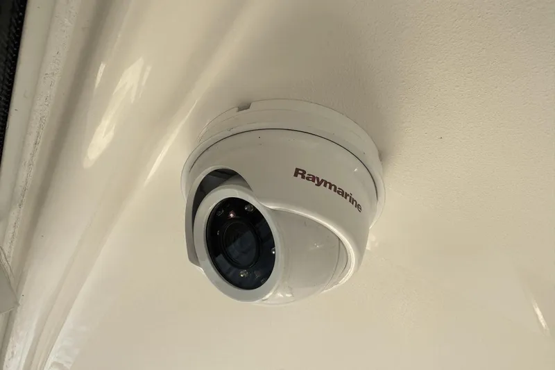 Slide: The Image of Raymarine security camera installed on a 2015 Meridian 441 Sedan yacht. - 29