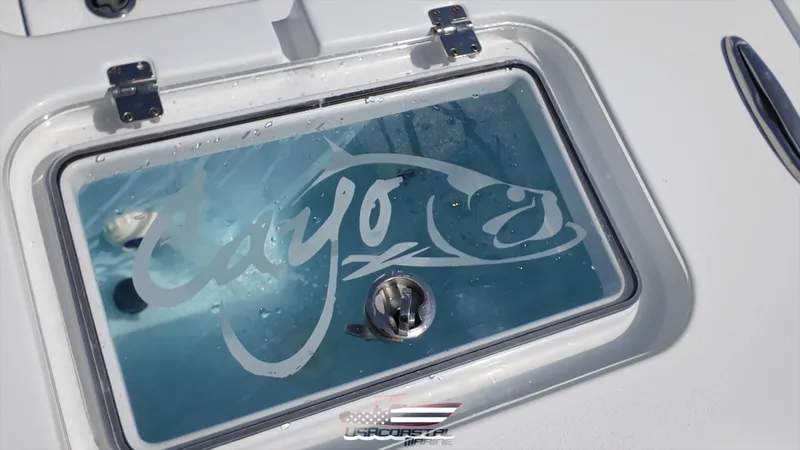 Slide: The Image of 2020 Costa Custom Boats 264 HC livewell with logo and water droplets. - 10