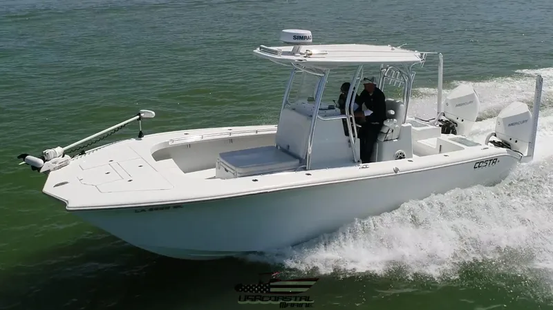 Slide: The Image of 2020 Costa Custom Boats 264 HC cruising on open water, showcasing sleek design and performance. - 3