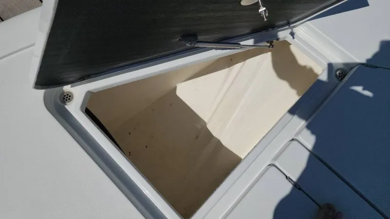 Slide: The Image of Open storage compartment on a 2020 Costa Custom Boats 264 HC. - 47