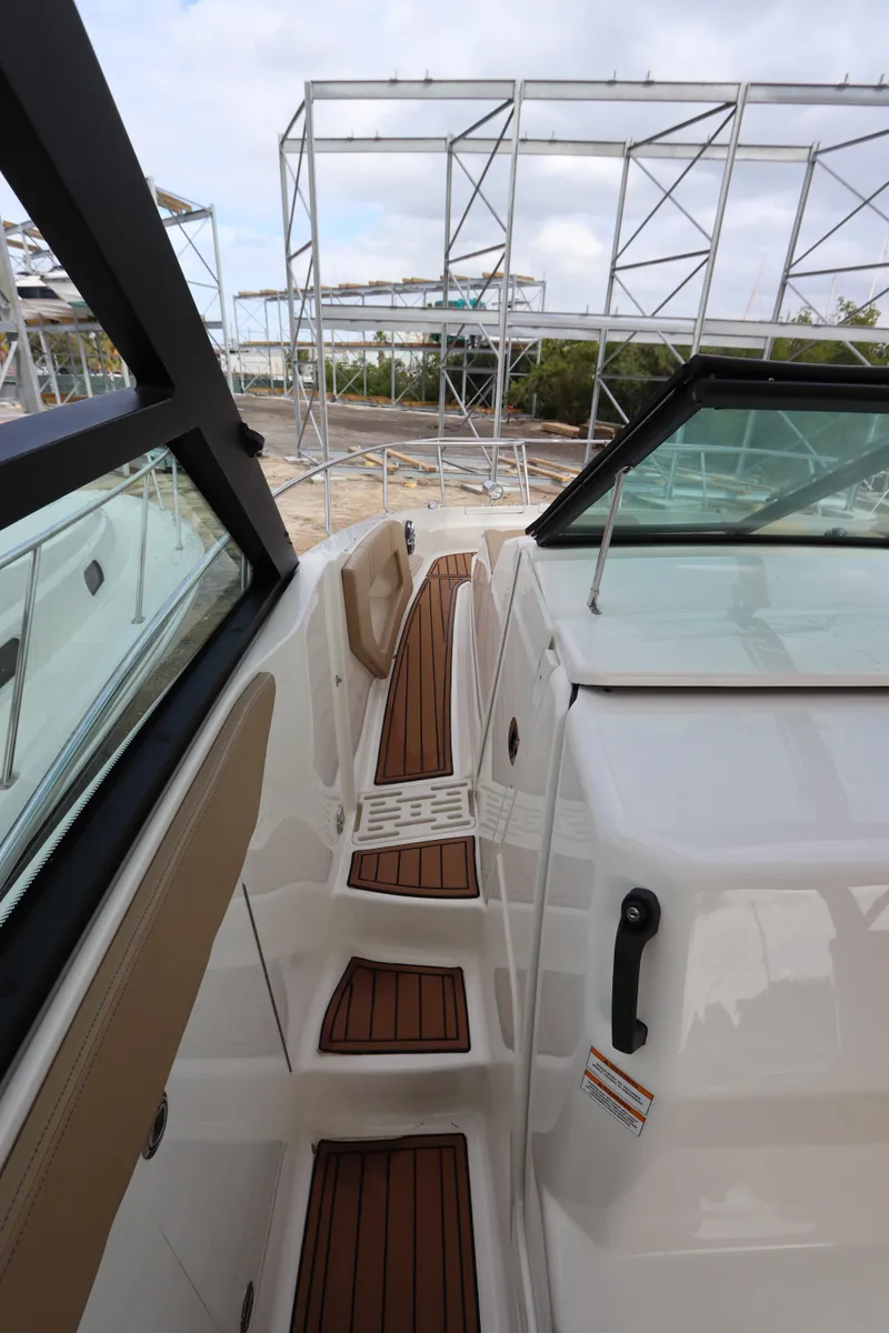 Slide: The Image of 2019 Sea Ray Sundancer 320 yacht with teak deck and modern design. - 26
