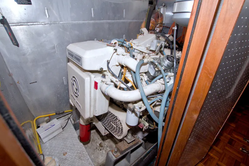 Slide: The Image of Engine room of 1994 Jefferson Marquessa 56 Extended Deckhouse yacht. - 112