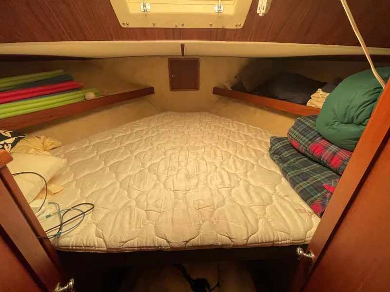 Slide: The Image of 1975 Uniflite Aft Cabin bathroom with sink and toilet. - 40