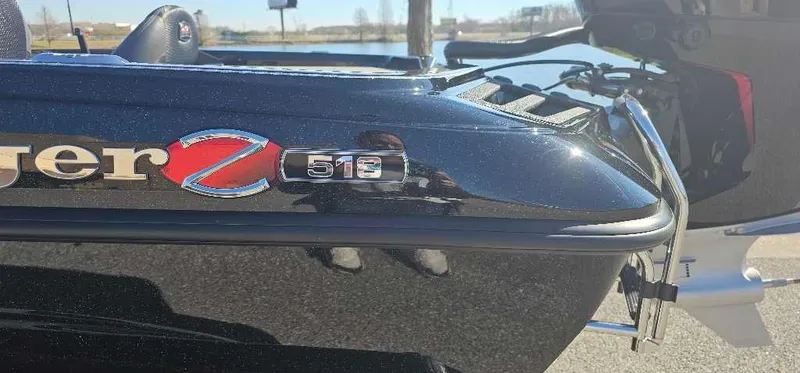 Slide: The Image of 2024 Ranger Z518 Ranger Cup Equipped boat, close-up of model emblem. - 2