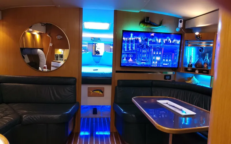 Slide: The Image of Luxurious interior of a 1996 Tiara Yachts 4300 Open with modern amenities. - 10