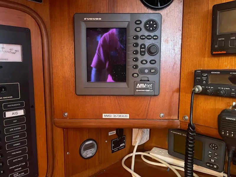 Slide: The Image of Navigation equipment on a 1995 Passport 47 AC Plan B sailboat. - 35