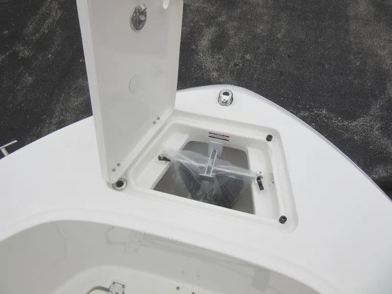 Slide: The Image of 2024 Robalo R180 Center Console anchor storage compartment. - 14
