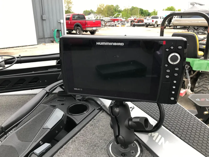 Slide: The Image of Humminbird fish finder on 2018 Ranger RT178 boat dashboard, outdoor setting. - 46