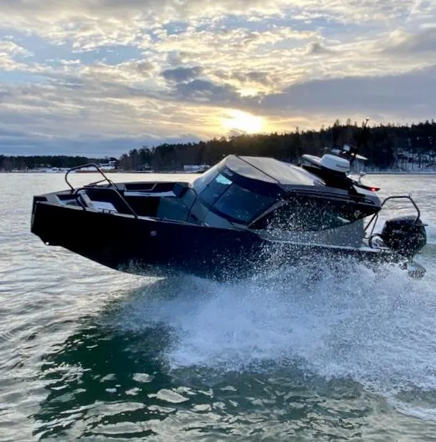 The Image of G-Force 8 boat 2024 model cruising on water at sunset. - 0