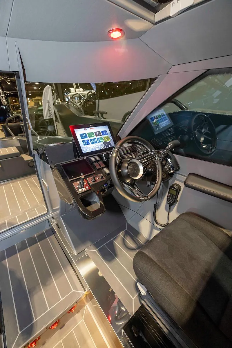 Slide: The Image of 2024 G-Force G-Force 8 boat cockpit with modern navigation system. - 22