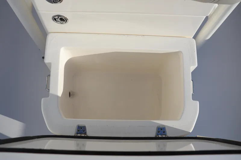 Slide: The Image of 2024 Pathfinder 2500 Hybrid boat storage compartment. - 46