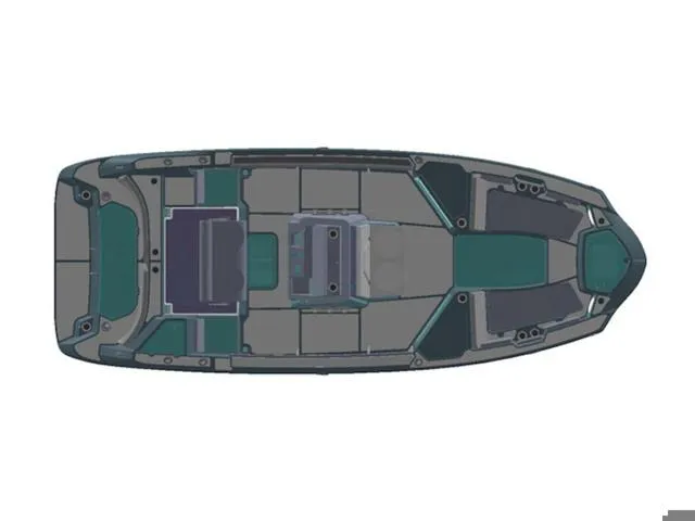 Slide: The Image of Top view of 2024 Yamaha Boats 222 FSH Sport, showcasing layout and seating arrangement. - 43