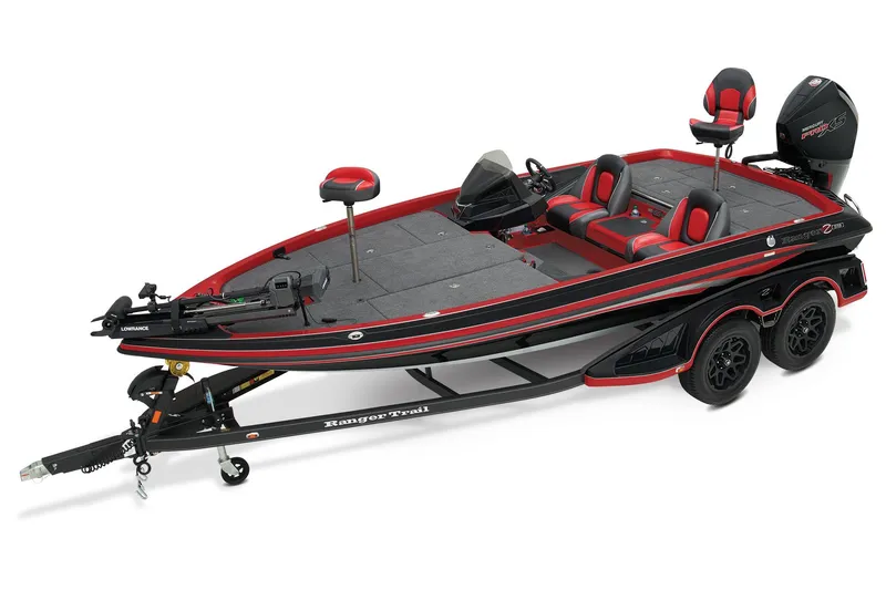 The Image of 2024 Ranger Z519 boat on trailer, parked outside Polaris dealership. - 0