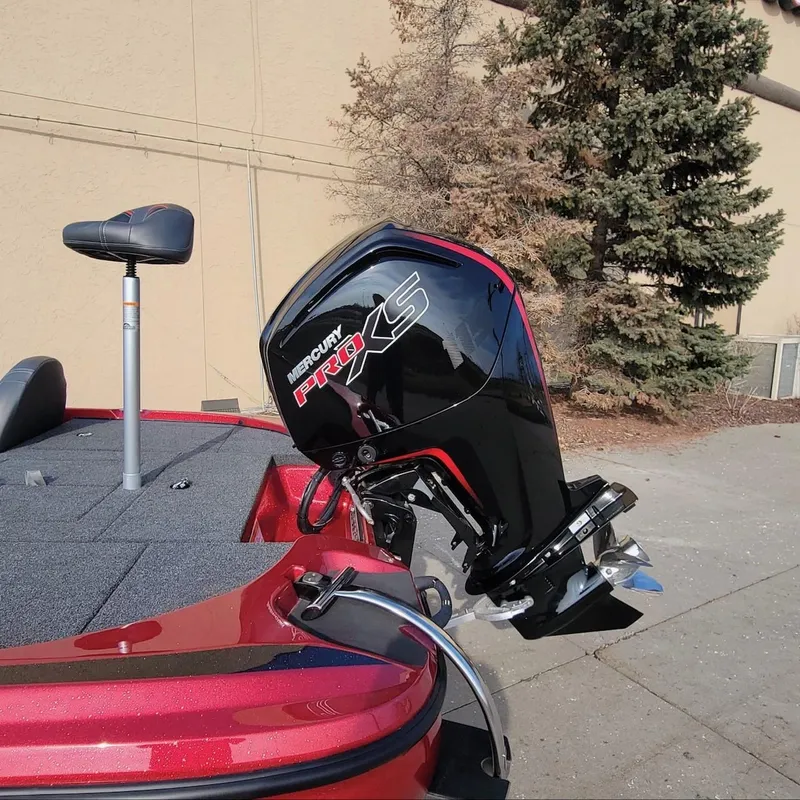 Slide: The Image of 2024 Nitro Z17 boat with Mercury Pro XS outboard motor. - 3