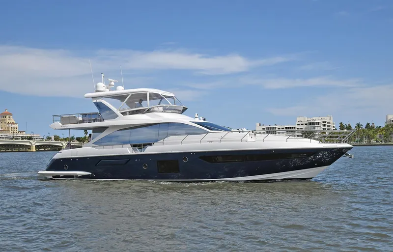 Slide: The Image of Azimut 72 FLY 2022 luxury yacht cruising on a sunny day. - 15