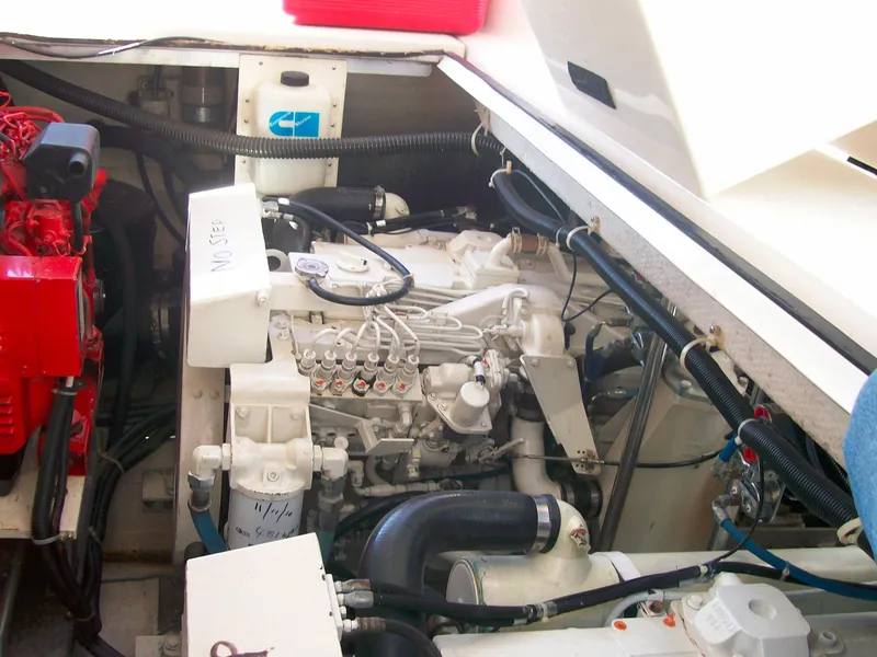 Slide: The Image of Engine compartment of a 2001 Regal 4160 Commodore yacht. - 39