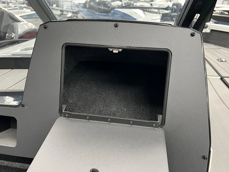 Slide: The Image of 2024 Vexus ADX180 boat storage compartment with open hatch. - 12