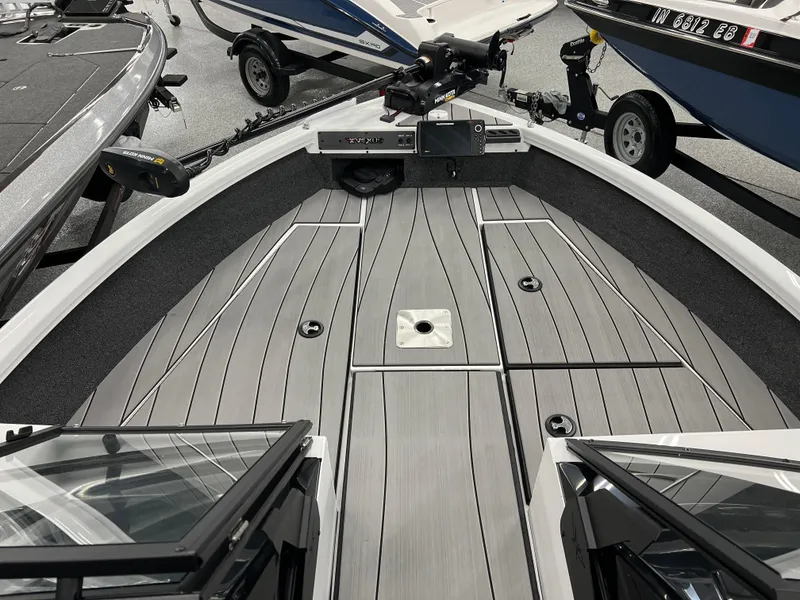 Slide: The Image of 2024 Vexus ADX180 boat deck with sleek design and advanced features. - 13