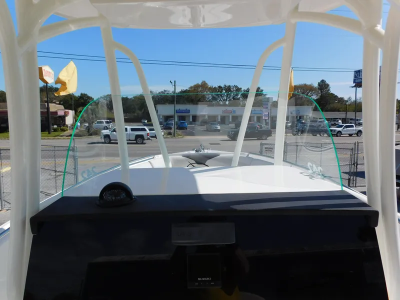 Slide: The Image of 2024 Sailfish 242 CC center console boat, view from helm station. - 18